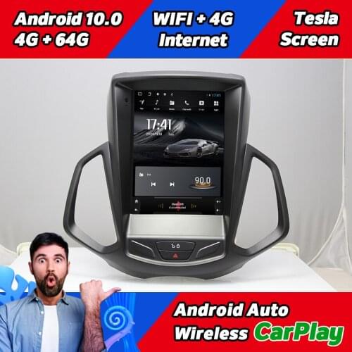 Tesla Screen Navigation CARPLAY Stereo For Ford EcoSport Eco Sport 2014 - 2018 Android 10 GPS Car Radio Multimedia Player 2 Din