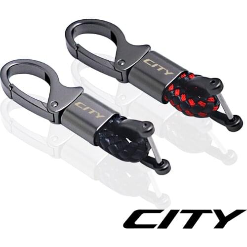 Car Keychain Black Clasp Creative DIY Keyring Holder Key Chain For Honda CITY Car Accessories