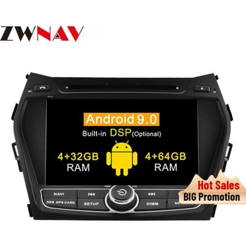 IPS DSP Android 9.0 car dvd multimedia for Hyundai IX45 Santa fe 2014 2015 2016 car radio stereo navigation car Audio player gps
