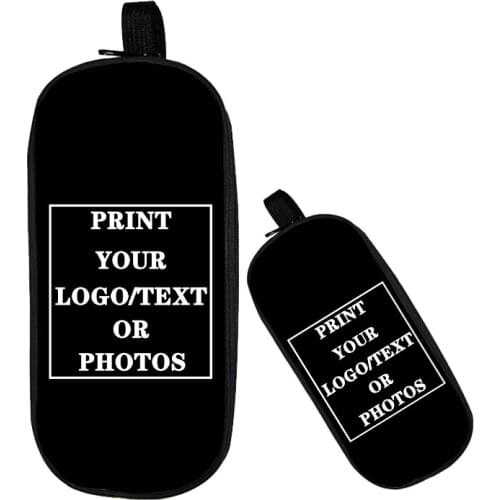 3D Print Custom Your Name Pattern Logo Pencil Case Women High Quality Cosmetic Bag Children School Supplies Double Layer Pen Bag