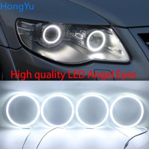 For Volkswagen VW Touareg 2007 2008 2009 2010 Super Bright white color 3528 SMD led Angel Eyes kit daytime running light DRL