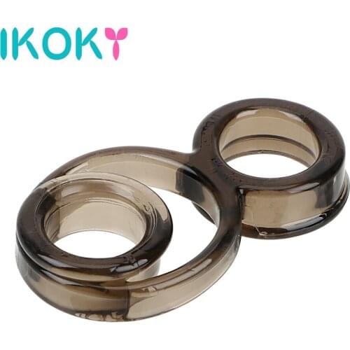 IKOKY Cock Rings Penis Rings Scrotum Binding Sex Toys For Men Chastity Device Lock Adult Products Delay Ejaculation