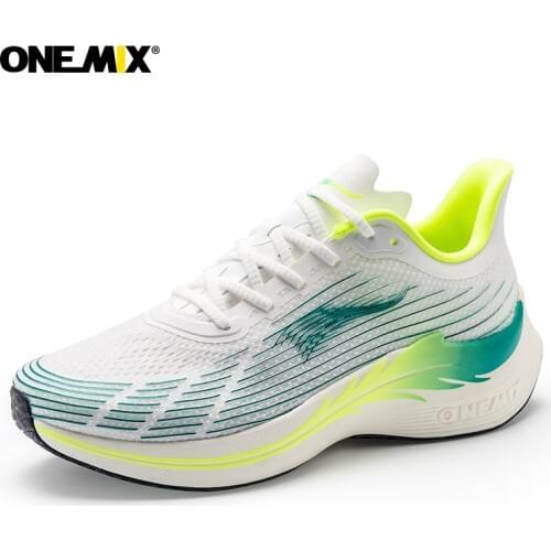 ONEMIX 2021 Sneakers for Men Running Shoes High-tech Light Speed Sport Shoes Breathable Air Sole Black Outdoor Super marathon