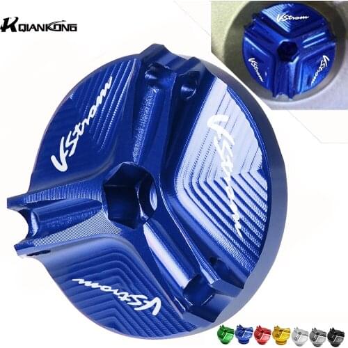 M20*2.5 CNC Motorcycle Engine Moto Oil Cup Fuel Filler Tank Cap Cover For Suzuki V-Strom 2002-2016 2015 2014 2013 2012 2011 2010