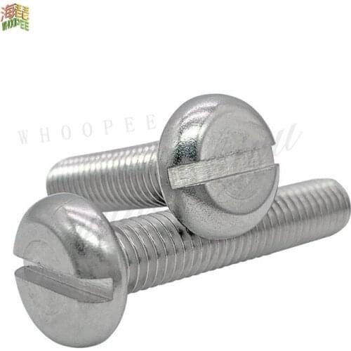 10/50 PCs M1.6 M2 M2.5 M3 M4 M5 M6 M8 304 A2-70 stainless steel GB67 thread metric slotted round head screw machine