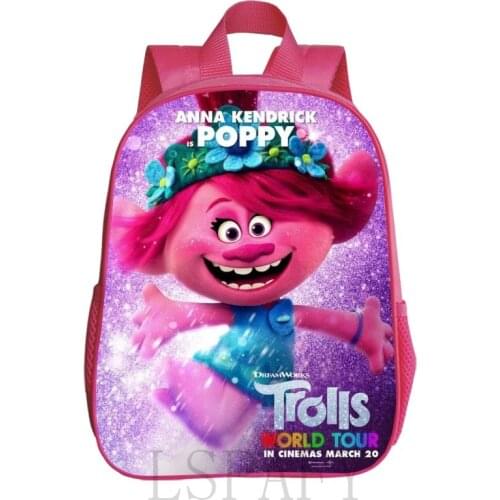 Lovely Trolls Printing Backpacks Bag Schoolbags Mochila Casual Rucksack Travel Daypack For School Kindergarten Girls Boys