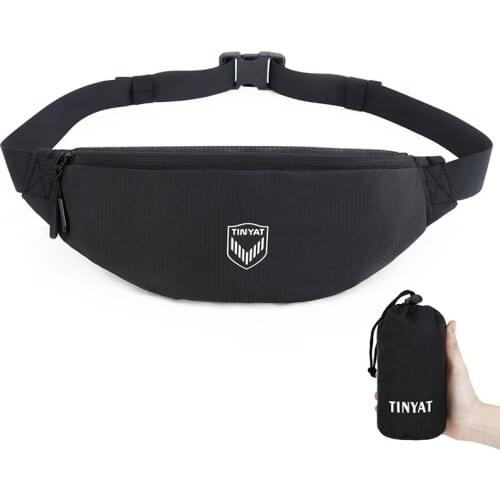 Men Waist Bag Waterproof Sports Outdoor Motorcycle Leisure Mobile Phone Waist Pack Crossbody Male Bags with Folding Storage