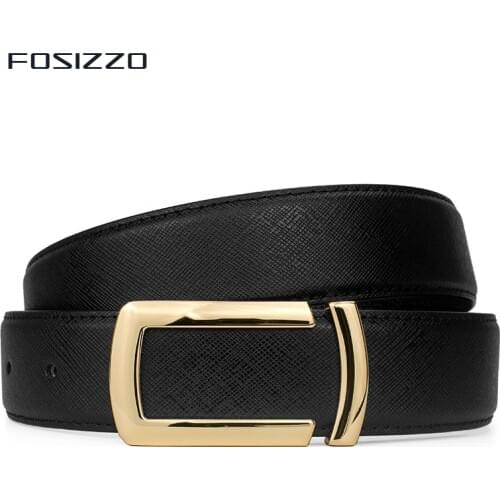 FOSIZZO Fashion Belt Luxury Designer Belts Men Genuine Real Leather For Business Men Belt ZSN3162