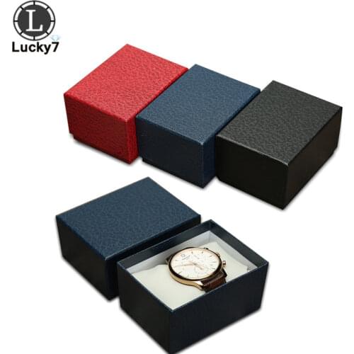 Wholesale Black Leather Watch Box Bracelet Jewelry Box Man Watch Gift Box Showed Case Factory Direct