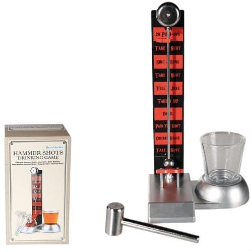 DRINKING GAME HAMMER SHOTS INCLUDES 60 ML 2 OZ SHOT GLASS ADULT PARTY