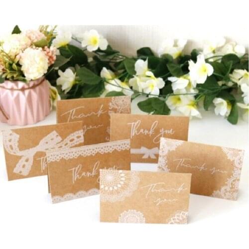 6pcs Greeting Card Wedding Invitations Greeting Cards Flowers Handwritten Blessing Birthday Thank You Envelope Seaing Sticker