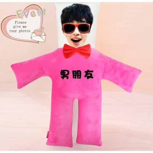 Provide photo custom Square shape human pillows Christmas decorations diy gift Birthday Valentines Day Personality Gifts