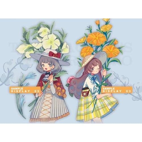 Lovely Flower Girl Washi Masking Tapes Bullet Journal DIY Scrapbooking Decorative Stickers