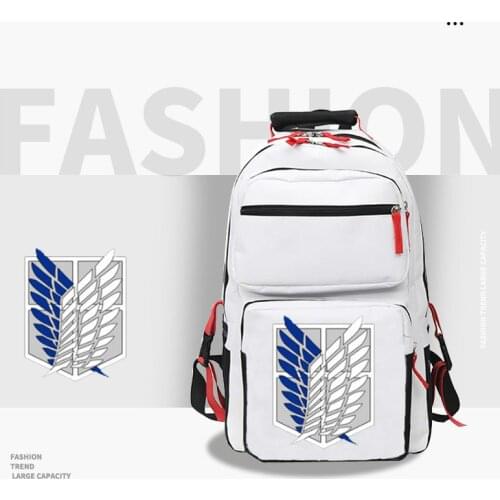 Anime Attack on Titan Jiyuu No Tsubasa Cosplay Unisex Backpack Students School Shoulder Bag Laptop Travel Rucksack Outdoor Gifts