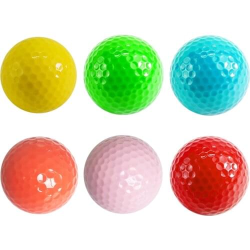 Practice golf balls 6 color new ball for golfer gift golf accessories ads standad ball wholesale for Indoor Outdoor Novelty 1pc