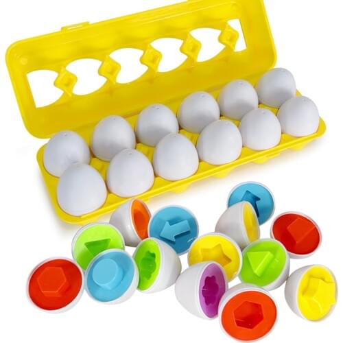 Matching Eggs Toddler Toys Color and Shape Recognition Match Toys Early Education Puzzle Toys For Children Gift Dropshipping