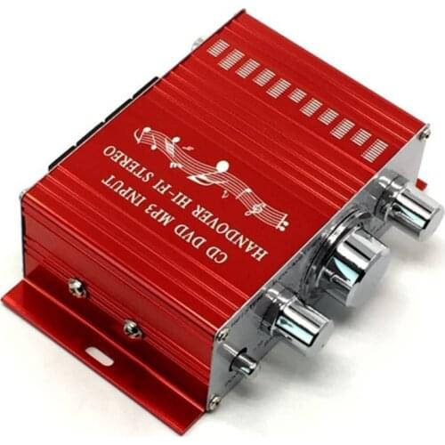 1pc Mini Hi-Fi Power Amplifier DC 12V 20Hz-20kHz Audio Amplifiers For Motorcycle Car Home MP3/DVD/SD HY-2001