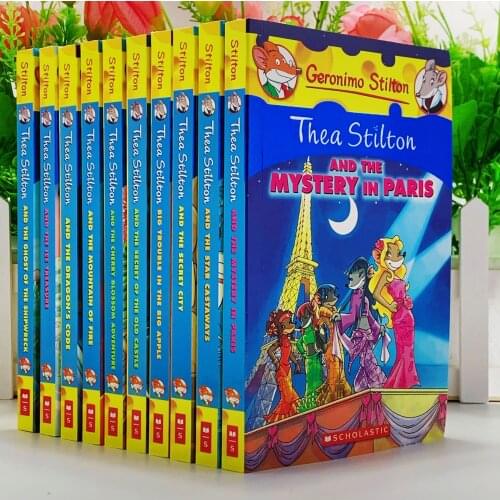 10 Books Geronimo Stilton Thea Stilton 1-10 picture story book Parent Child reading Kids English Bridge Chapter Book