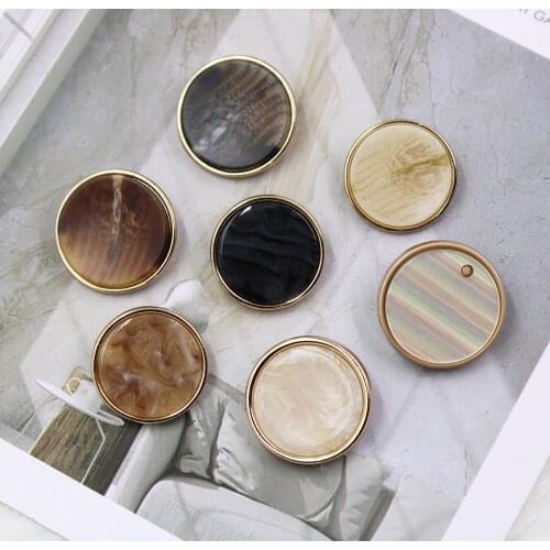 2pcs/Lot Metal & Bead Button Clothes Sweater Coat Decoration Texture style good quality Button Accessories DIY Clothing X-013