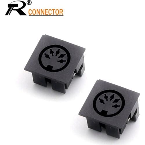 Circular DIN Jack Female S Terminal 5 pin PCB Mount Connector 5PIN DIN Power Socket 20pcs/lot