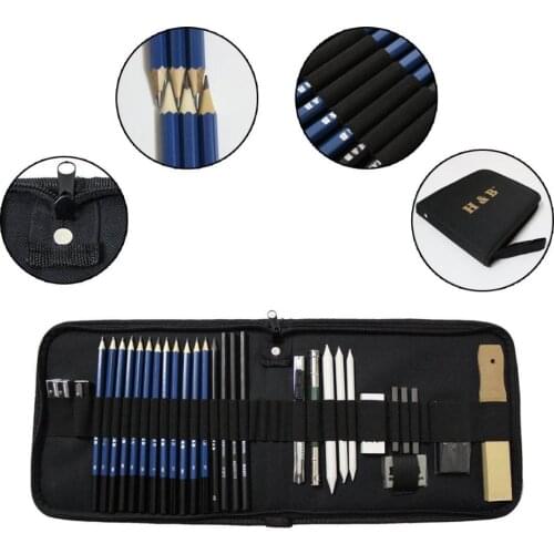 32pcs Sketching Pencils Professional Sketching Drawing Pencils Kit Set Wood Pencil for Art Supplies School Students