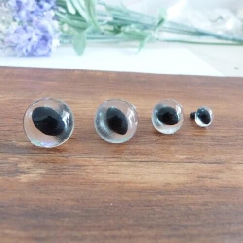 9/10mm/12mm/13mm/14mm/15mm/16/18mm plastic new animal clear toy cat eyes safety eyes & white hard washer-100pcs-500pccs option