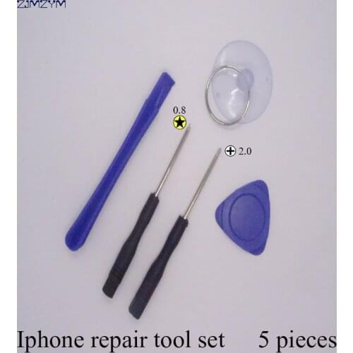 Hot sale 5 in 1 Mobile Phone Repairing Tool Kit Spudger Pry Opening Tool LCD Repair Tools with screwdriver for Iphone tool set
