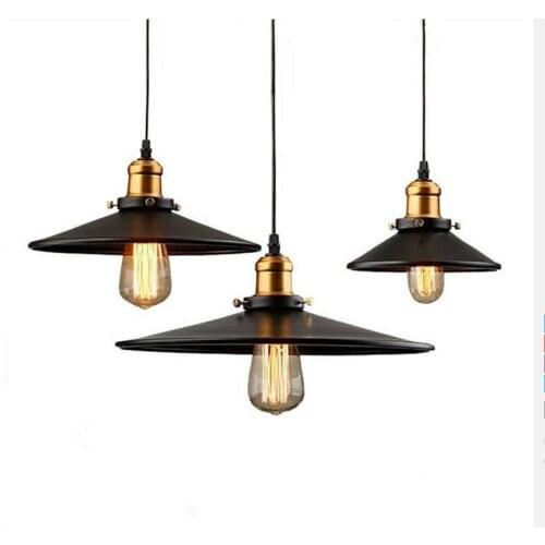 26cm diameter retro creative American country E27LED droplight buffet restaurant single head droplight of little black dress