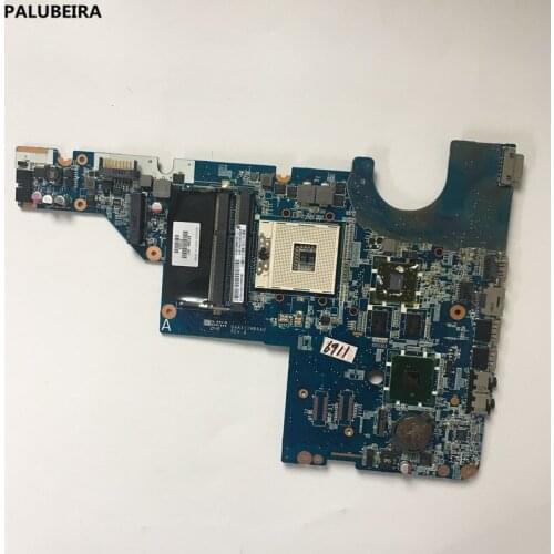 PALUBEIRA Laptop Motherboard For HP G42 G42T MAIN BOARD 631596-001 DAAX1IMB6A0 HM55 DDR3 HD6370M Video Card