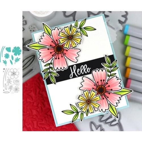Flowers Metal Cutting Dies & Stamps Scrapbook Dariy Decoration Stencil Embossing Template DIY Greeting Card Handmade