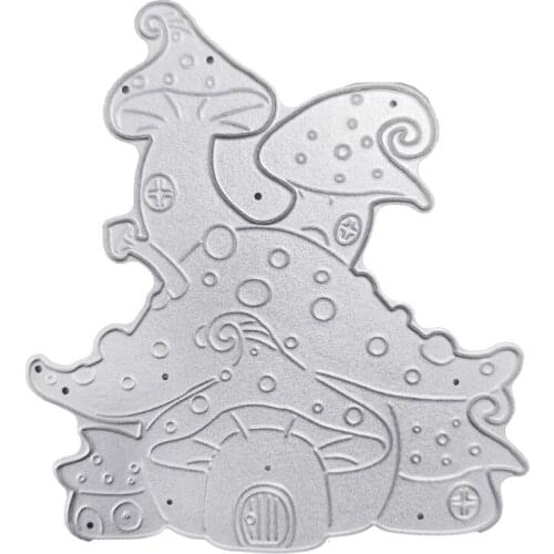 Mushroom House Metal Cutting Dies Stencil Scrapbooking DIY Album Stamp Paper Card Mold Embossing Decoration