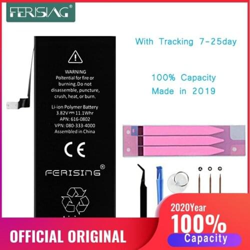 2020 New 100% Original FERISING Phone Battery For iPhone 6 Plus 2915mAh Repair Tools 0 Cycle 6plus Replacement Batteries Sticker