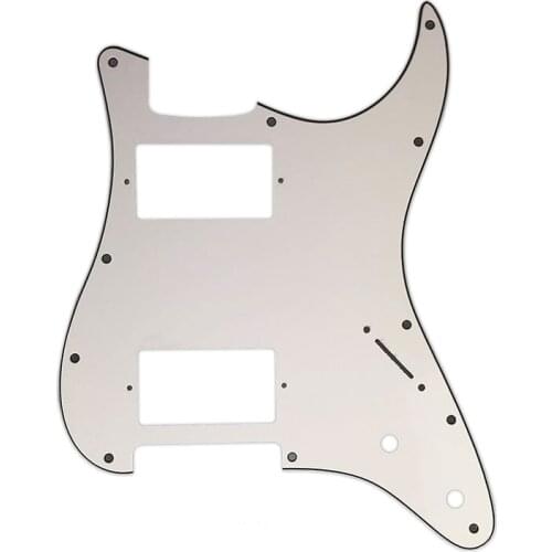 Pleroo Custom Guitar Parts - For 72' 11 Screw Hole Standard St HH PAF Humbuckers Guitar pickguard 2control punch Scratch Plate