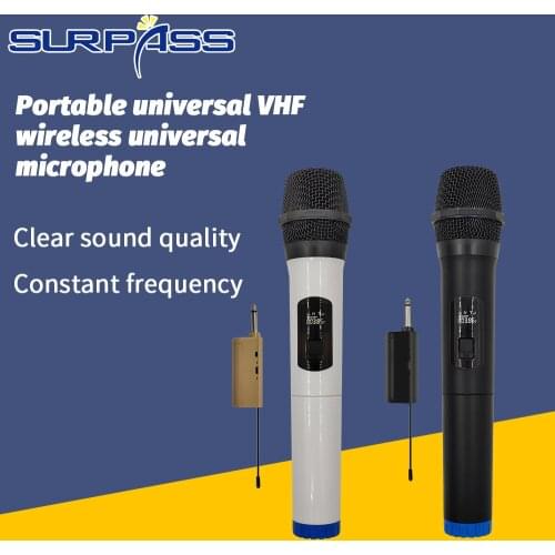Profesional Universal VHF Wireless Microphone Handheld with Receiver Portable Good Quality Karaoke DJ Instrumentos MIC Recording