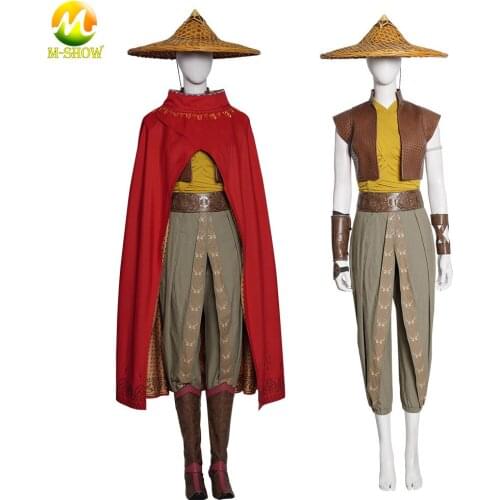 Raya and The Last Dragon Cosplay Costume Rayas Adventure Outfit Cape Vest Full Set Women Fancy Suit Halloween Uniform Any Size