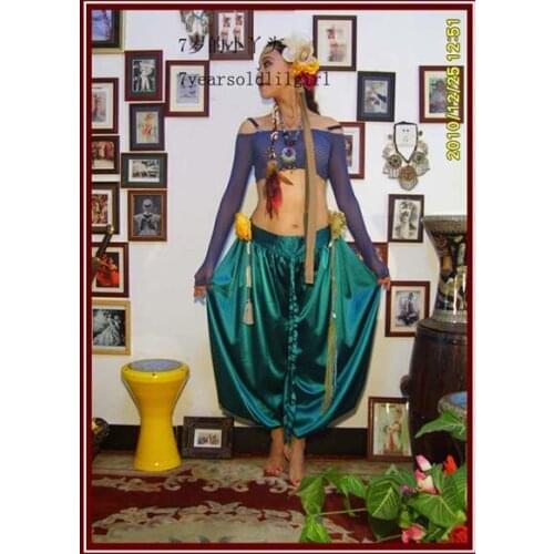 7Years Old Lil Girl Satin Silk Tribal Belly Dance Bloomers Pants GA01 06