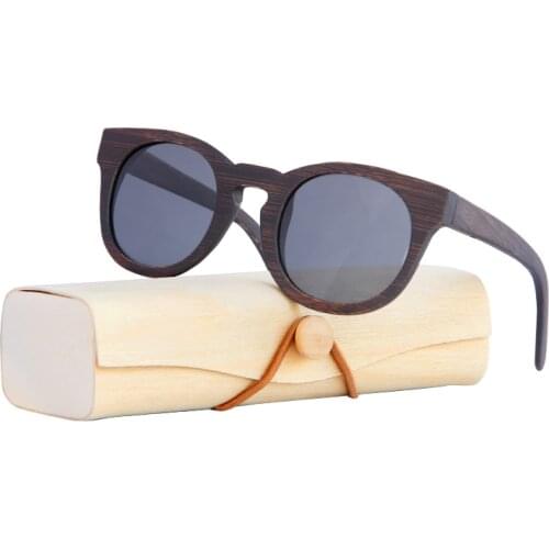 Vintage dyeing frame Polarized Bamboo Wood sunglasses men womens sun glasses Wooden Case Beach Anti-UV eyeglasses for Driving