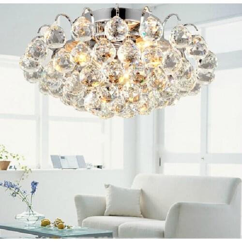 Surface Mounted Contemporary Ceiling Lamp Crystal Living Room Foyer Home Lights Lustre Fixtures Ceiling Lights WY511