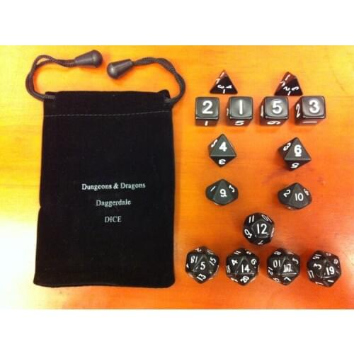 "Magic props, games for dungeons and Dragons dice [15 grains of black suit, send a bag]