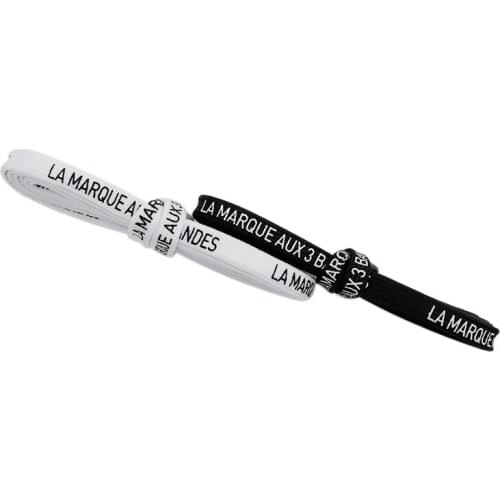 Weiou Lace 7MM Flat Double Polyester String Fashion Frontier Text Printed Lacet Simplicity Letter Silk Screen Printing Cordones