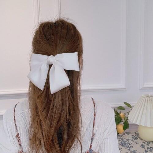 Big Sugar Color Bowtie Hair Clip for Women Girls Back Headwear Bow Hairpin Trendy Hair Accessories Japanese Korean Jewelry