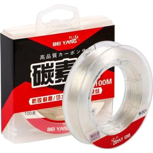 100M Carbon Fiber Line Super Strong Multifilament Front Leader Wire Line Fluorocarbon Fishing Line Fly Angeln Thread Pesca