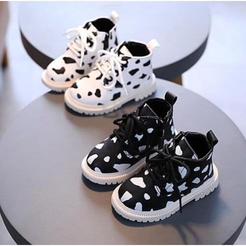 2020 Winter Children Shoes for Boys Girls Fashion Microfiber Leather Baby Martin Boots Soft Non-slip Zip Warm Plush Kids Boots