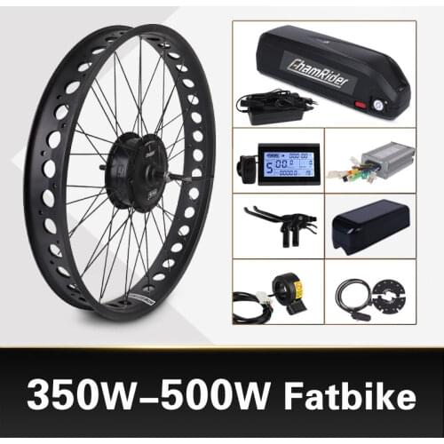 350W 36V 48V 52V Fatbike conversion Electric bike ebike kit XF15-Fat motor MXUS super bottle battery LED LCD display open size