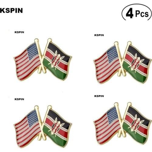 U.S.A Kenya Badges Pin Lapel Pin Badge Brooch Icons 4pcs