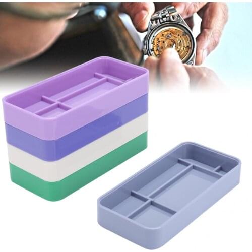 5 Layer Protable Plastic Watch Parts Screw Storage Box Rectangle Watch Accessory Tool Organizer Holder Container for Watchmaker