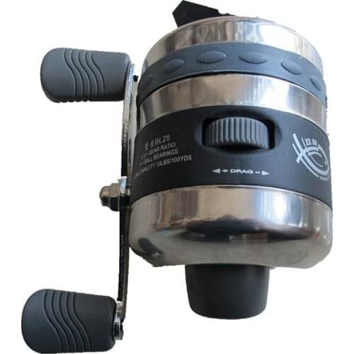 8pcs Speed Ratio 3.3:1 Fishing Reel for Slingshot Shooting Dart Stainless Steel Closed Fishing Wheel Outdoor Hunting