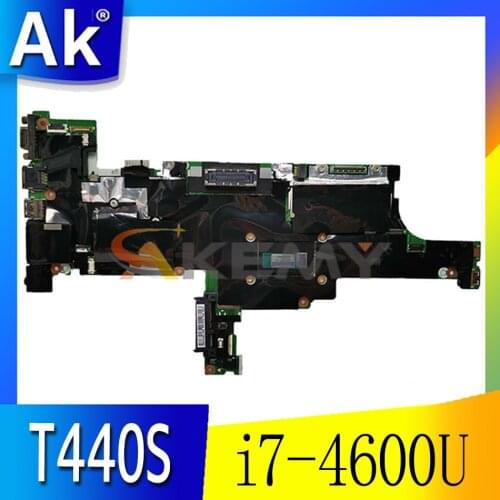 Akemy For Lenovo ThinkPad T440S laptop Mainboard NM-A052 Motherboard i7-4600U with 4GB RAM T440S motherboard mainboard test OK