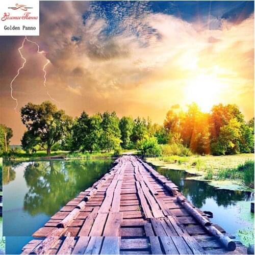 5D DIY full square diamond painting mosaic sun scenic diamond rhinestone embroidery cross stitch display home decor