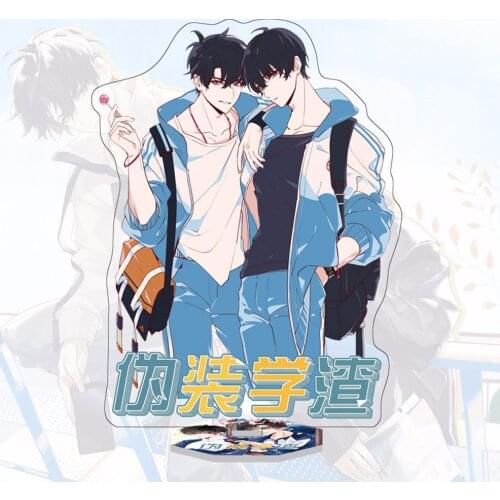 Anime Camouflage Learn Slag Xie Yu He Zhao Cosplay Double Side Wei Zhuang Xue Zha Acrylic Stand Figure Model Plate Desk Decor